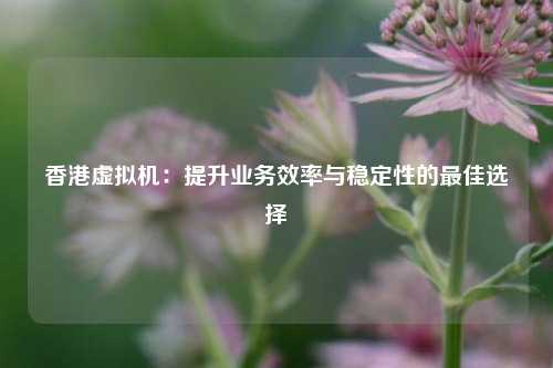 香港虛擬機(jī)：提升業(yè)務(wù)效率與穩(wěn)定性的最佳選擇